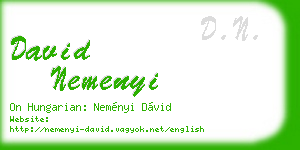 david nemenyi business card